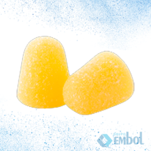 BALA DE GOMA DOCILE MINI SINO AMARELO C/ 500G