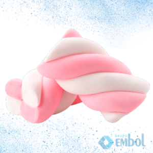 MARSHMALLOW DOCILE TWIST ROSA/BRANCO C/ 250G