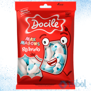 MARSHMALLOW DOCILE RECHEADO TWIST AZUL/BRANCO C/ 220g