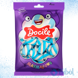 MARSHMALLOW DOCILE TWIST AZUL/BRANCO C/ 250G