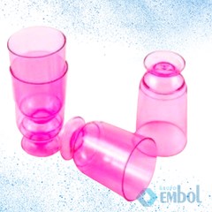 TAÇA DE ACRÍLICO PIT-030 25ML ROSA PLASTILÂNIA C/10