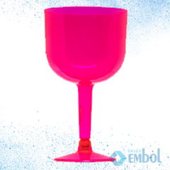 TAÇA DE ACRÍLICO PARA GIN 500ML PINK PLASTILÂNIA C/4