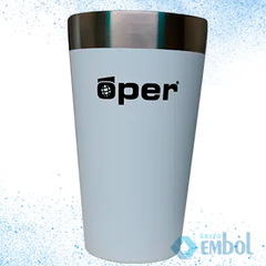 COPO INOX TÉRMICO SEM TAMPA ÓPER BRANCO 473ML UND