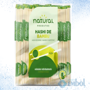 HASHI DE BAMBU NATURAL C/40 PARES