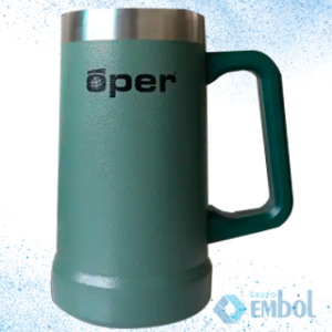 CANECA INOX TÉRMICA SEM TAMPA ÓPER VERDE 709ML UND