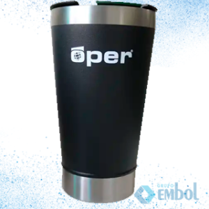 COPO INOX TÉRMICO COM TAMPA ÓPER PRETO 473ML UND