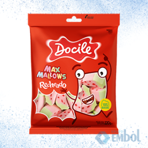 MARSHMALLOW DOCILE RECHEADO MORANGO C/ 220G