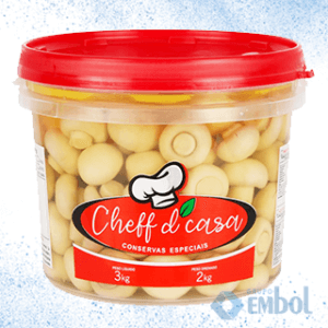 COGUMELO INTEIRO EM CONSERVA CHEFF D CASA 2KG/3KG