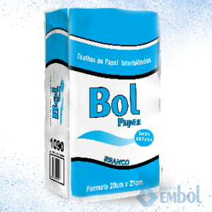 PAPEL TOALHA INTERFOLHADO BOLPAPER BRANCO C/ 800