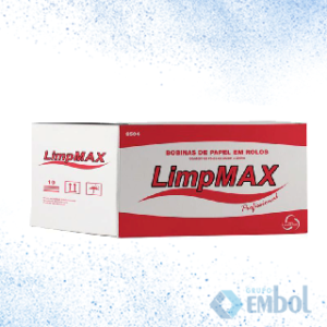 TOALHA PAPEL AUTO CORTE LIMPMAX 200M 26G C/6 ROLOS