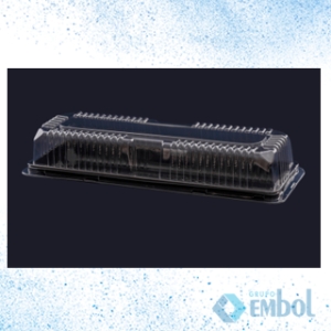 EMBALAGEM PET SANPACK S63 TORTA/BOLO RETANGULAR C/100