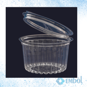 EMBALAGEM PET SANPACK S97 POTE REDONDO ARTICULADO 450ML TRANSPARENTE C/200