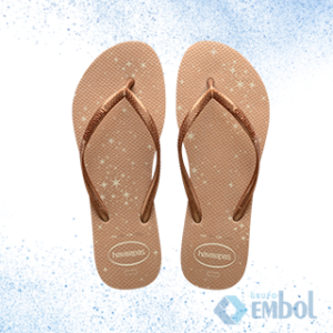 CHINELO HAVAIANAS SLIM GLOSS Nº 35/36 BEGE PALHA – PAR