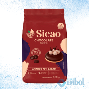 CHOCOLATE SICAO NOBRE GOTAS MEIO AMARGO 70% CACAU 1,01KG