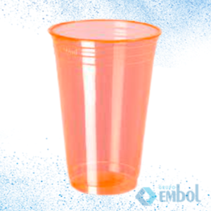 COPO PLÁSTICO DESCARTÁVEL 330ML COPOBRAS PPT-330 LARANJA BALADA C/25