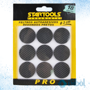 PROTETOR EVA STARTOOLS REDONDO 3CM PRETO C/18