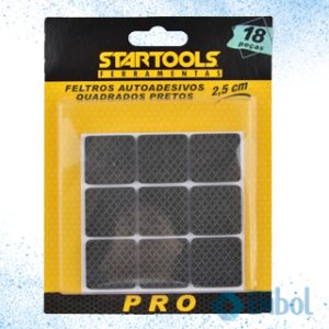 PROTETOR EVA STARTOOLS QUADRADO 3CM PRETO C/18