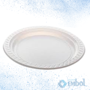 PRATO DESCARTÁVEL PS COPOPLAST RASO 21CM BRANCO C/10