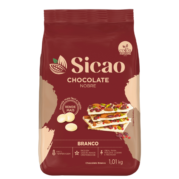 CHOCOLATE SICAO NOBRE GOTAS CHOCOLATE BRANCO 1,01KG