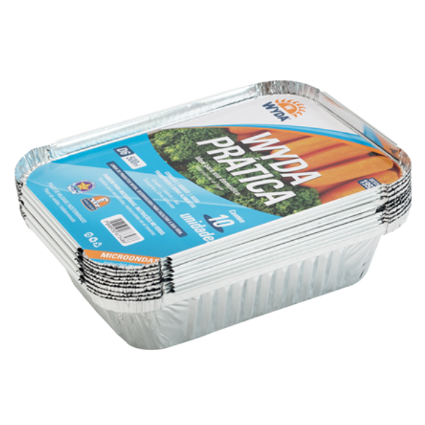 BANDEJA ALUMÍNIO WYDA MOLDADA 500ML D6 COM 10