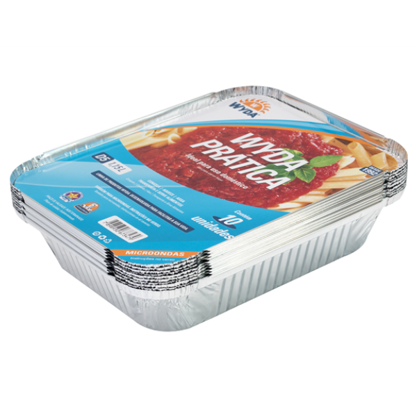 BANDEJA ALUMÍNIO WYDA MOLDADA 1150ML D5 COM 10