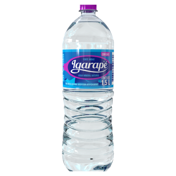 ÁGUA MINERAL IGARAPE COM GÁS 1,5L
