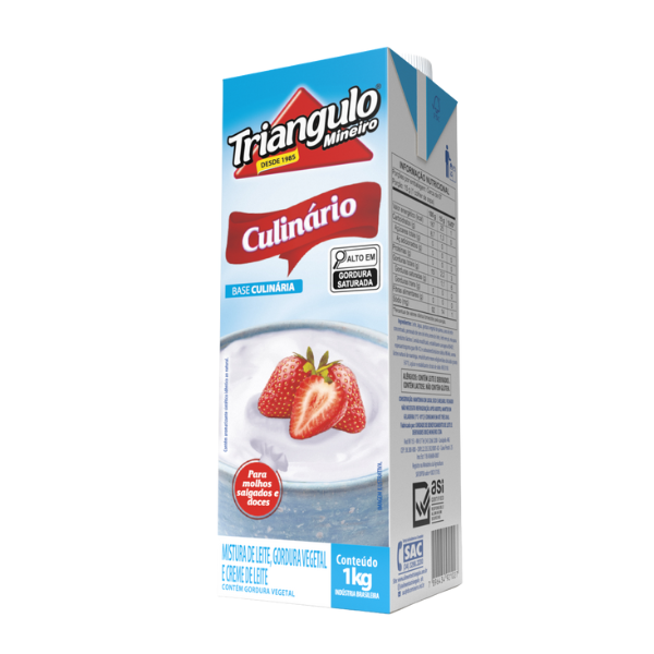 CREME CULINARIO TRIANGULO 9% COM 1KG