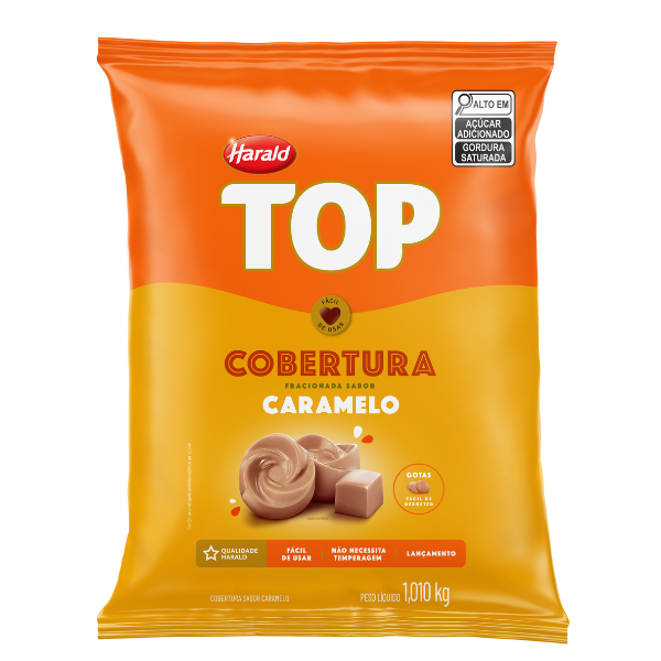 COBERTURA TOP CARAMELO GOTAS HARALD COM 1,01KG