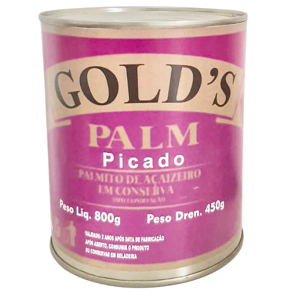 PALMITO PICADO LATA EM CONSERVA GOLD`S 450G/800G