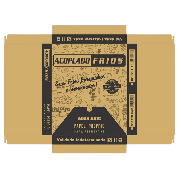 PAPEL ACOPLADO DALPACK 30X38 PARA FRIOS COM 350
