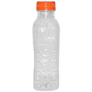 GARRAFINHA PET QUADRADA SALVIOLI 300ML TAMPA LARANJA COM 50