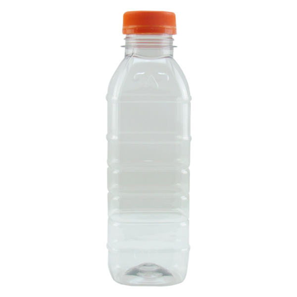 GARRAFINHA PET QUADRADA SALVIOLI 500ML TAMPA LARANJA COM 50