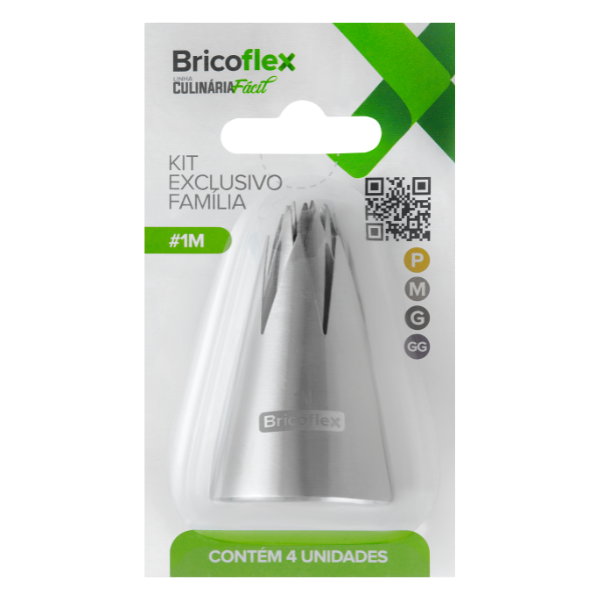 KIT BRICOFLEX BICO INOX #1M FAMILIA COM 4