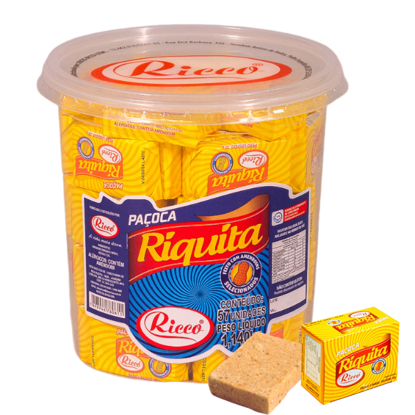 PAÇOCA RICCO RIQUITA RETANGULAR 20G COM 57