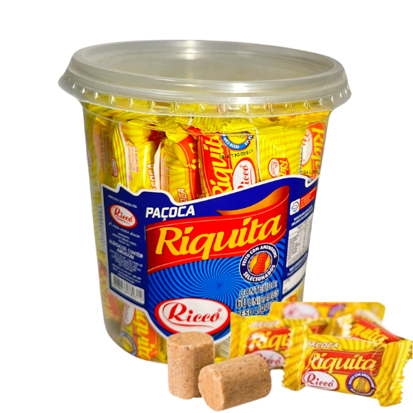 PAÇOCA RICCO RIQUITA ROLHA 15G COM 60