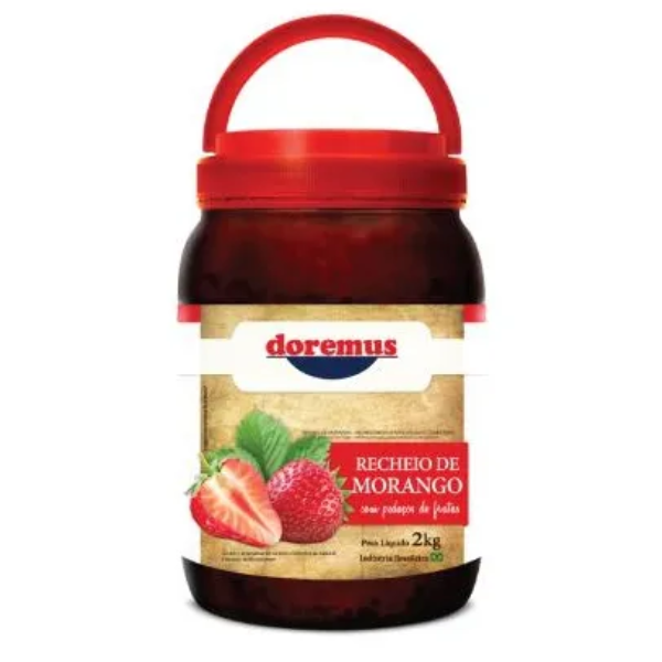 RECHEIO DOREMUS MORANGO COM FRUTA COM 2KG