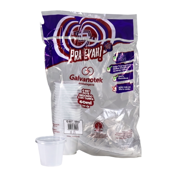 EMBALAGEM GALVANOTEK SF G-697 60ML COM TAMPA BRANCA COM 20