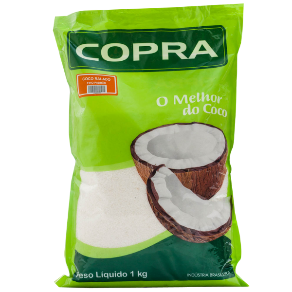COCO COPRA RALADO FINO PADRÃO DESIDRATADO C/ 1KG