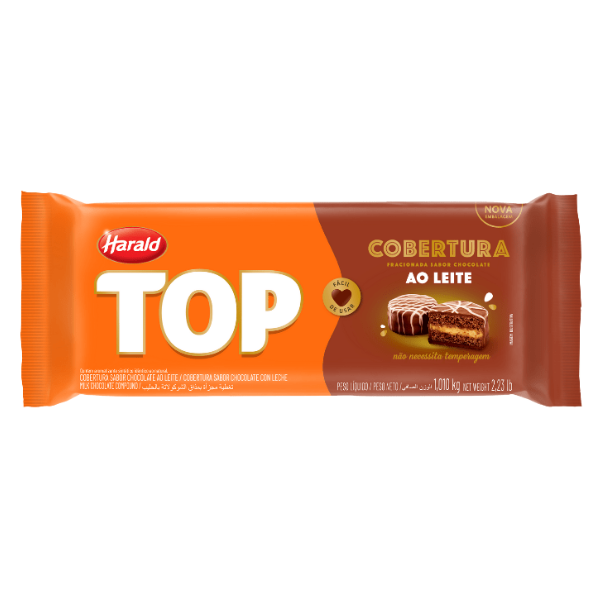 COBERTURA HARALD TOP AO LEITE 1,01KG