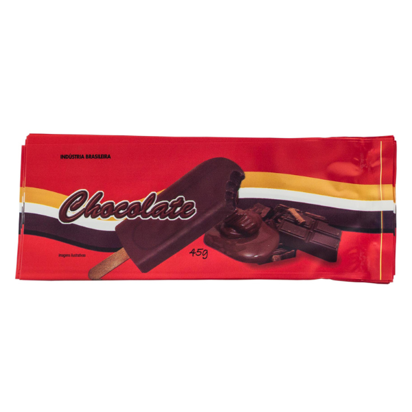 SAQUINHO BOPP RIACHO PARA PICOLÉ CHOCOLATE COM 200G