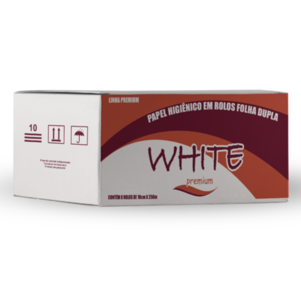 ROLÃO LIMPMAX WHITE 250 METROS X10CM 100% CELULOSE COM 8