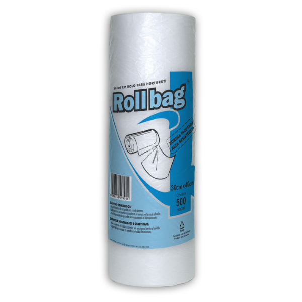 BOBINA PICOTADA 30X40 ROLL BAG C/ 500
