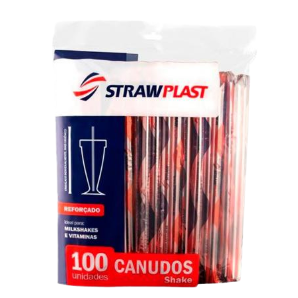 CANUDO STRAWPLAST 8X210 B/V CS323 SHAKE SACHÊ COM 100