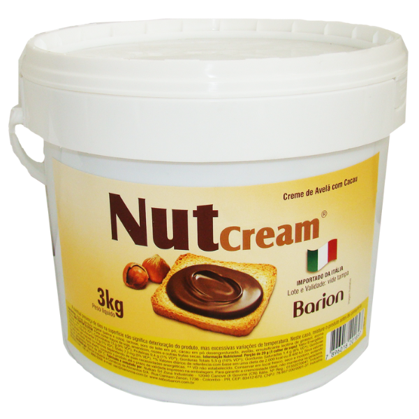 CREME DE AVELÃ NUTCREAM TRADICIONAL BARION C/3KG