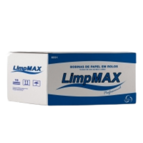 ROLÃO LIMPMAX 300 METROS X 10CM 100% CELULOSE COM 8