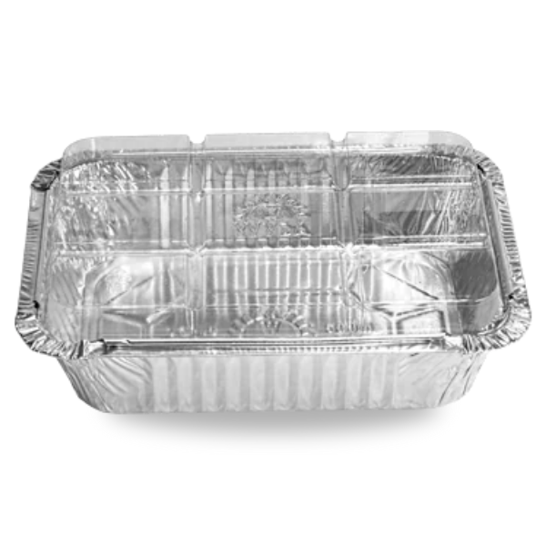 BANDEJA DE ALUMÍNIO COM TAMPA PET RETANGULAR 500ML WYDA C/50
