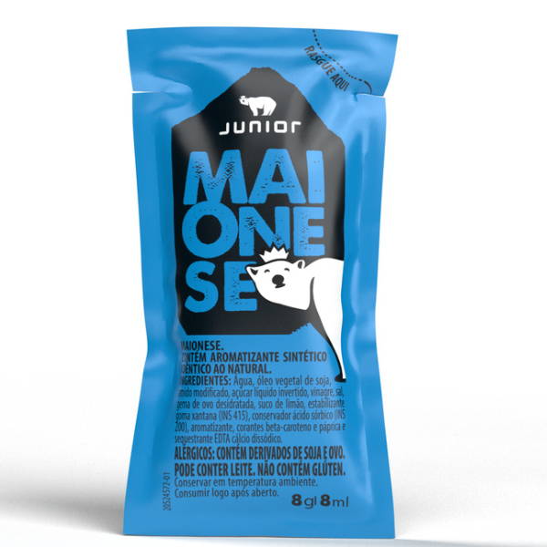 MAIONESE JUNIOR SACHÊ 8G COM 176 UNIDADES