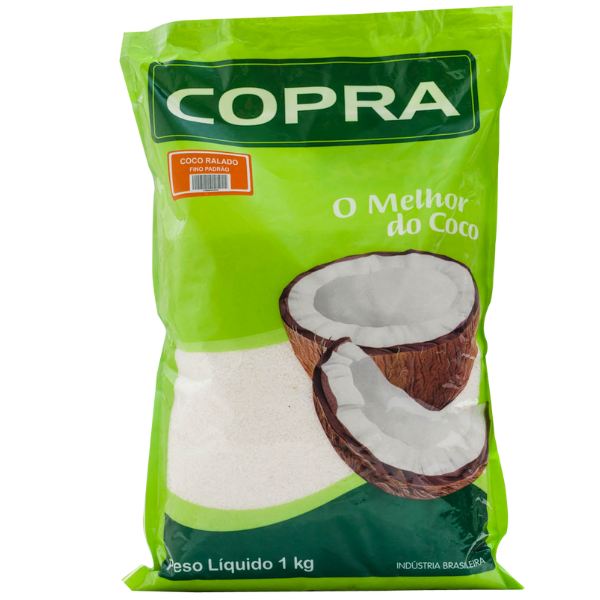 COCO COPRA RALADO MÉDIO PADRÃO DESIDRATADO C/1KG