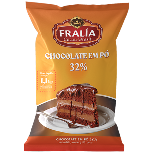 CHOCOLATE EM PÓ FRALÍA 32% CACAU C/1,1KG