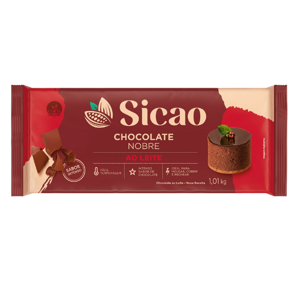 CHOCOLATE SICAO NOBRE AO LEITE 1,01KG